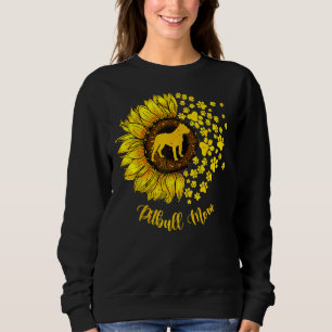 Camiseta Sunflower Pitbull Mãe Cachorro Lover