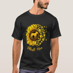 Camiseta Sunflower Pitbull Mãe Cachorro Lover