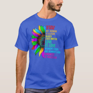 Camiseta Sunflower Rainbow Science é real Black Lives Matt