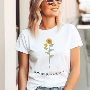 Camiseta Sunflower Relax Breathe Repetir