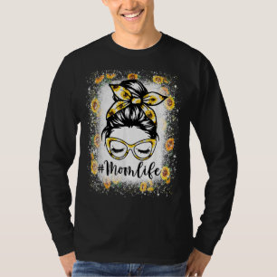 Camiseta Sunflower soprava mãe Cabelo de vida mulheres mãe