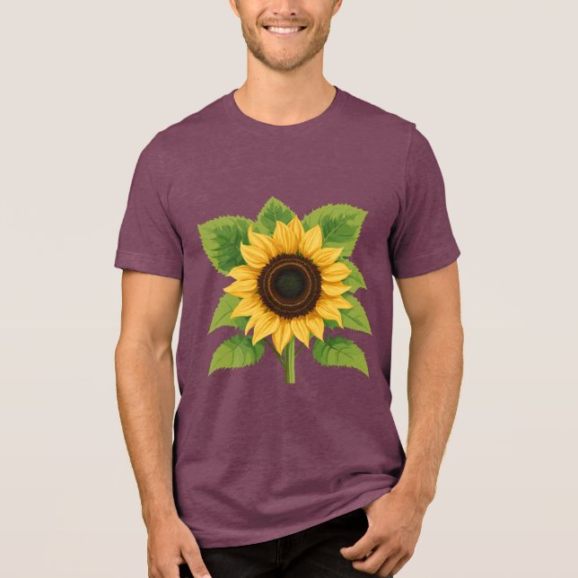 Camiseta Sunflower & Sun - Símbolo do otimismo e cresciment (Frente)