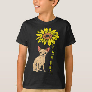 Camiseta Sunflower Sunshine Chihuahua Chiwawa Cães Girls Wo