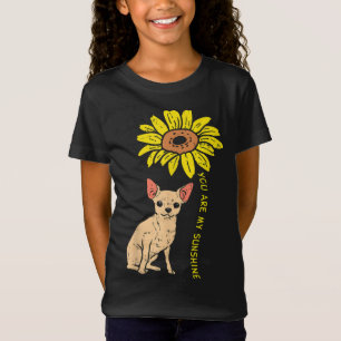 Camiseta Sunflower Sunshine Chihuahua Chiwawa Cães Girls Wo