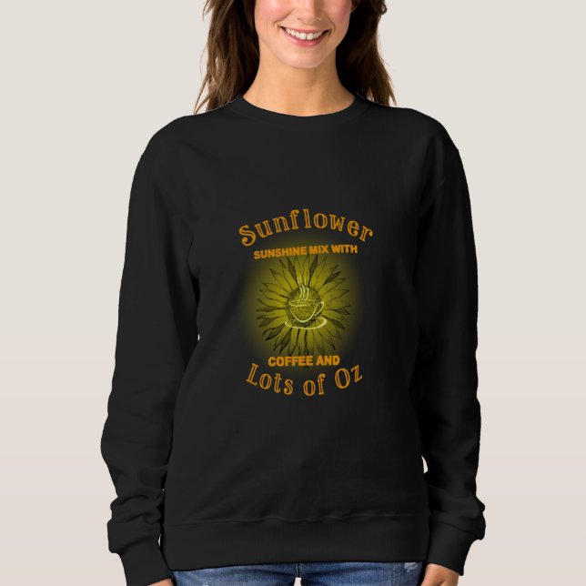 Camiseta Sunflower Sunshine Mix com café e muito Oz (Frente)