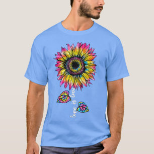 Camiseta Sunflower Tie Dye Love É Love LGBT Gay Lésbica Pr