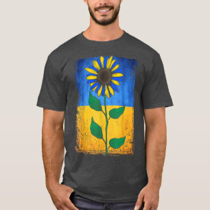 Camiseta Sunflower Ucraniano Flag Vintage Stand Com Ukrai