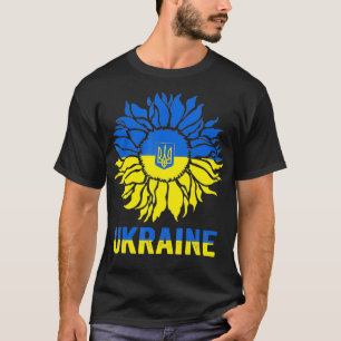 Camiseta Sunflower Vintage Ucrânia Bandeira Apoio ucraniano