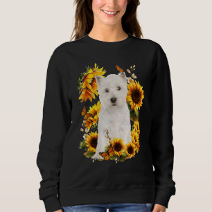 Camiseta Sunflower West Highland White Dog Pai Mãe