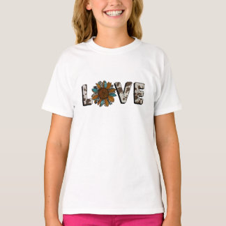 Camiseta Sunflower Western Love Boho Summer Animal Print