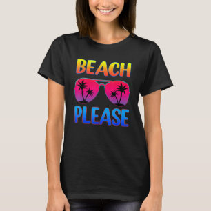 Camiseta Sunglass Beach Please Beach Hello Summer Vacatie