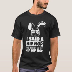 Camiseta Sunglass Bunny Hip Hop Hippity Páscoa Eu Disse "Ol