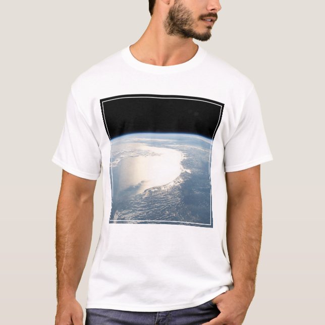 Camiseta Sunglint Reflete No Golfo Do México (Frente)