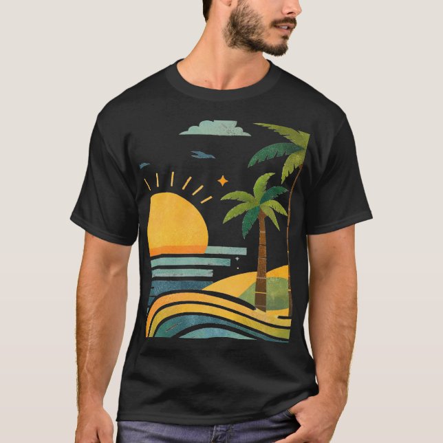 Camiseta Sunlit Palm Escape (Frente)