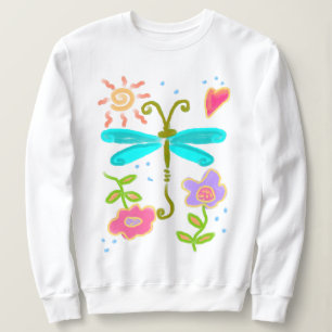 Camiseta Sunny Dragonfly Abstrato Art para Vestir