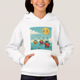 Camiseta Sunny Fishing Boats – Kids’ Hoodie