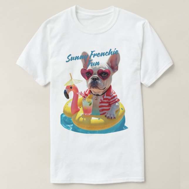 Camiseta Sunny Frenchie Fun (Frente do Design)