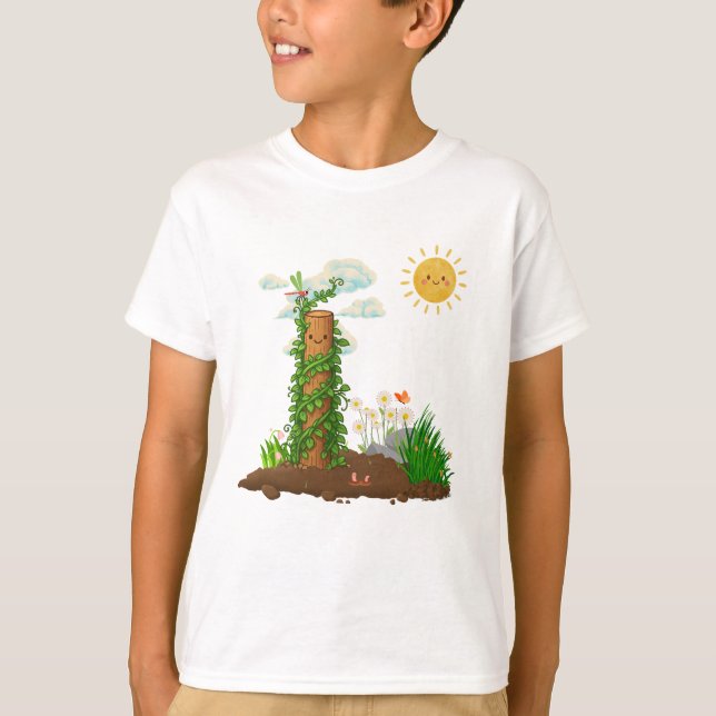 Camiseta Sunny Pun Garden Climbing Plant Totem Kids (Frente)