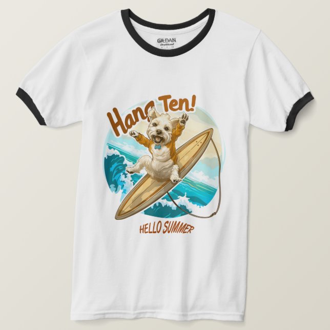 Camiseta Sunny Skater Pup (Frente do Design)