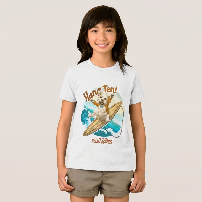 Camiseta Sunny Skater Pup (Frente Completa)