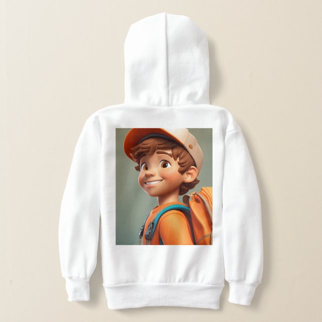 Camiseta Sunny Smile: Aventuras de uma Joyful de 8 anos (Postura das costas)