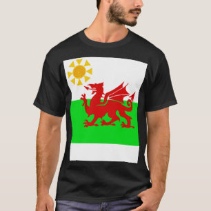 Camiseta Sunny Welsh Dragon Flag