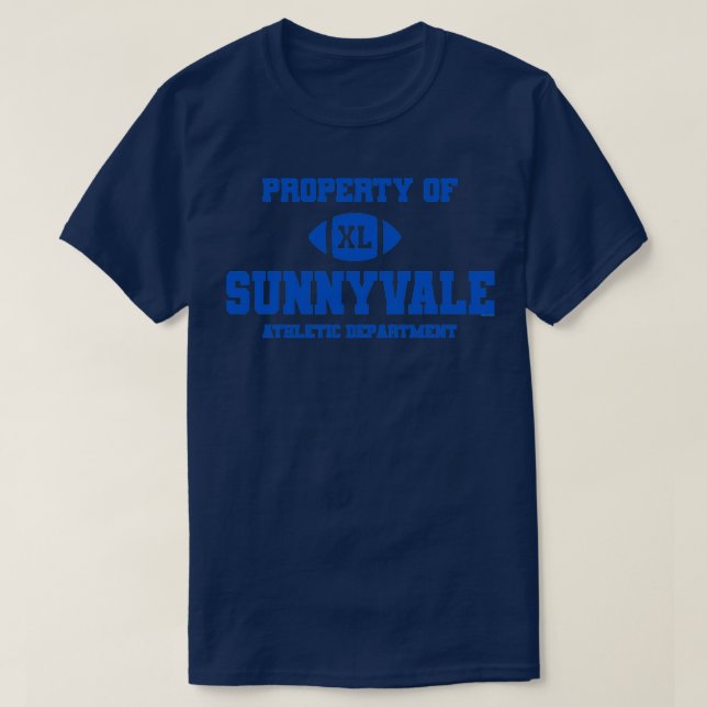 Camiseta Sunnyvale Athletic Dept Blue RxTp (Frente do Design)
