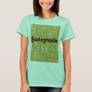 Camiseta Sunnyvale com abstrato de arte e retrorreflectores