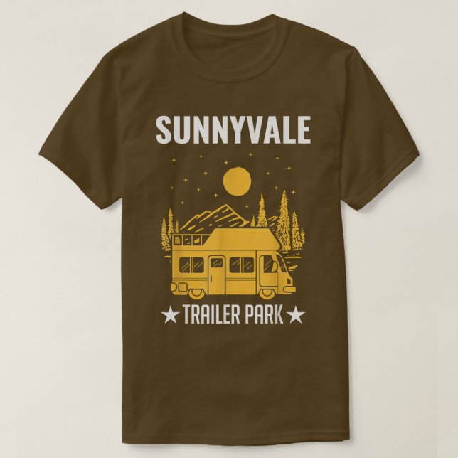 Camiseta Sunnyvale Trailer Park Mobile Home Truck (Frente do Design)