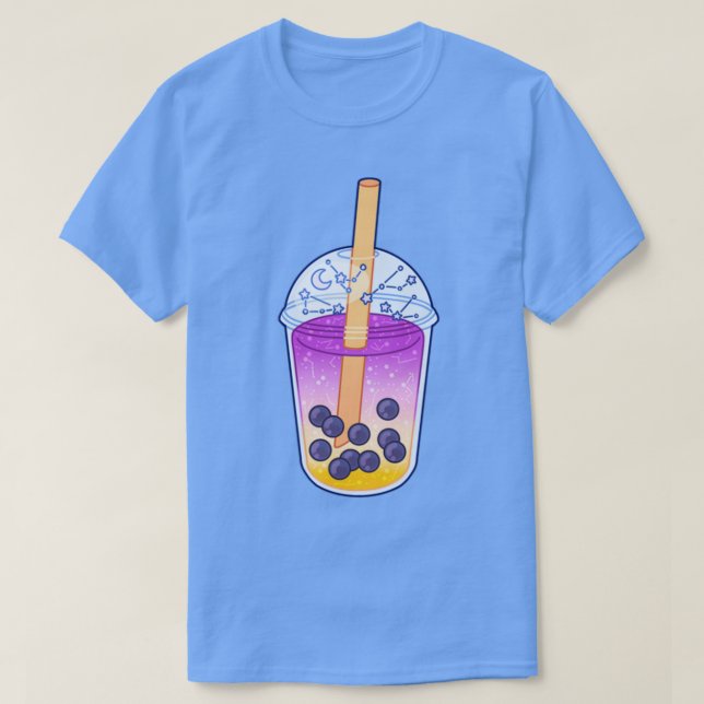 Camiseta Sunrise Galaxy Boba Tea (Frente do Design)