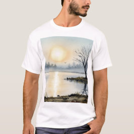 Camiseta Sunrise over a lake