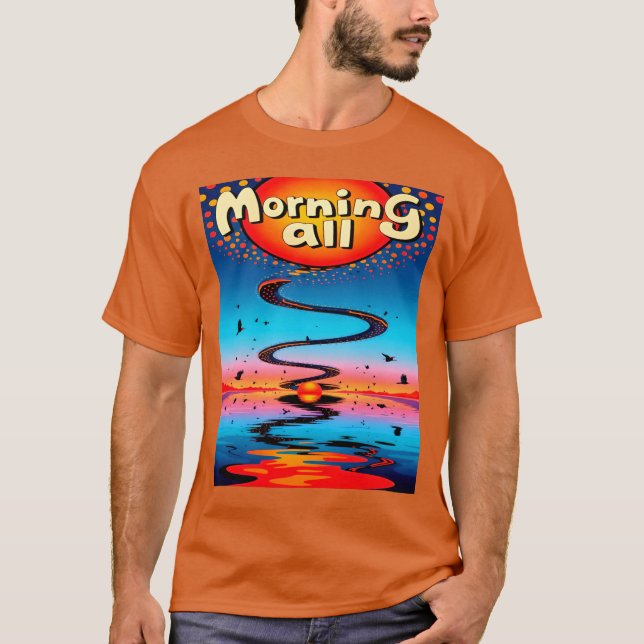 Camiseta Sunrise Path: A Dreamy Morning Design (Frente)