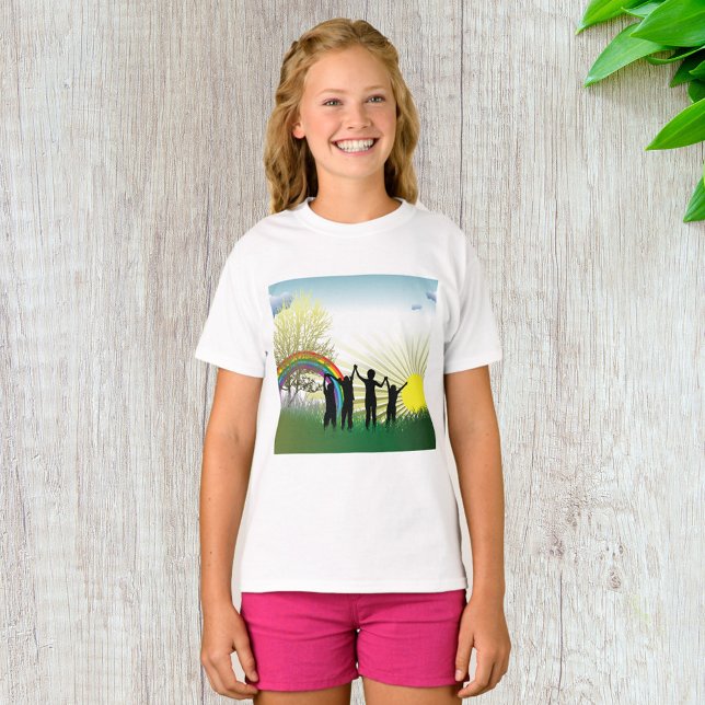Camiseta Sunrise Rainbow Children (Criador carregado)