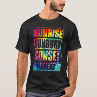 Camiseta Sunrise Sunset Repete Verão Vibes Tie Dye