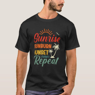 Camiseta Sunrise Sunset Repetir Oceanos de Praia