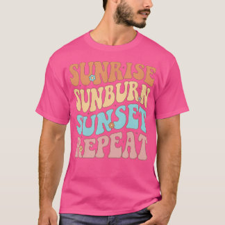 Camiseta Sunrise Sunset Repetir Retro Rô Groovy Hi