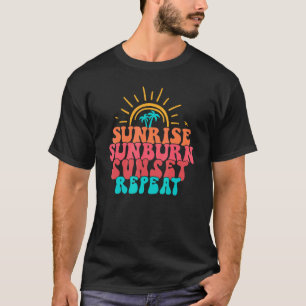 Camiseta Sunrise Sunset Repito no Havaí Praia Verão