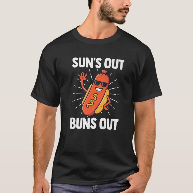 Camiseta Sun's Out Buns Out Hot Dog Costume (Frente)