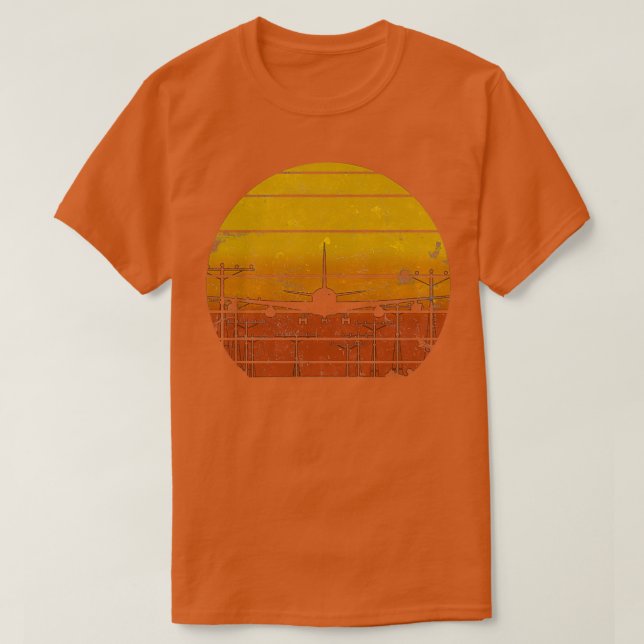 Camiseta Sunset Airliner Vintage (Frente do Design)
