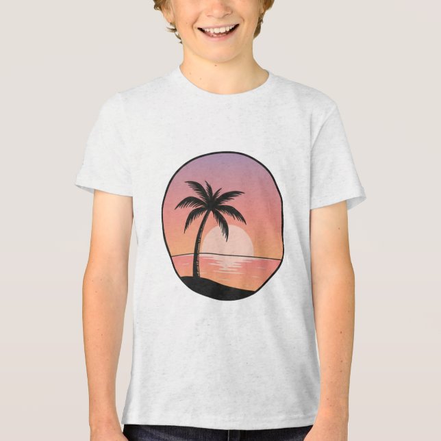 Camiseta Sunset Beach Badge  (Frente)