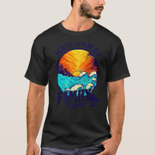 Camiseta Sunset Beach Retro Maui Hawaii Matching Family Vac