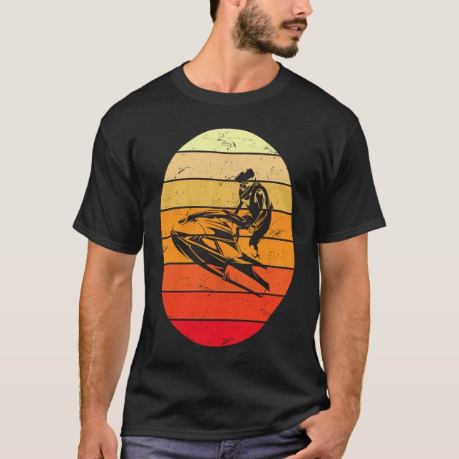 Camiseta Sunset Beach Vintage Jet Ski (Frente)