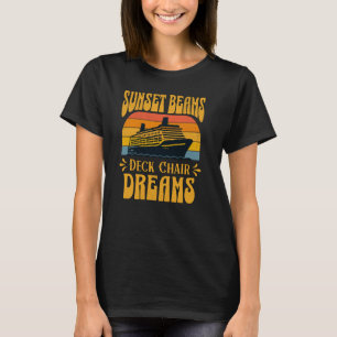 Camiseta Sunset Beams Cruise Navio Diversão Família Navio O