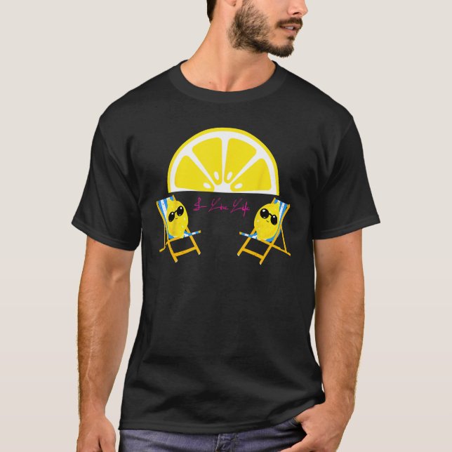 Camiseta Sunset Bliss Lemon Slice Lemon Fatia Férias de Ver (Frente)