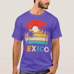 Camiseta Sunset Cancun Beach México Retro Mexicano