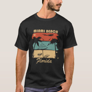 Camiseta Sunset de colheita da Flórida de Miami Beach