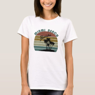 Camiseta Sunset de colheita da Flórida de Miami Beach