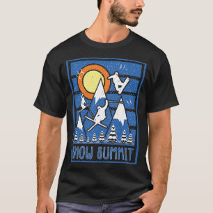 Camiseta Sunset de Esqui da Cúpula de Neve Retroativa