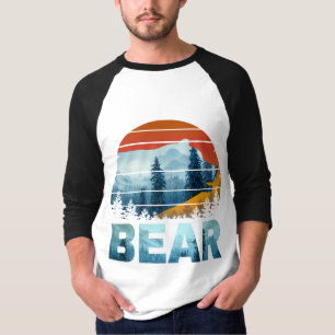 CAMISETA SUNSET DE FLORESTA SELVAGEM NATUREZA VINTAGEM