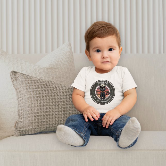 Camiseta Sunset de Gato Negro: Uma Viagem para prosperar (Black Cat Sunset: A Voyage to THRIVE Toddler T-shirt)